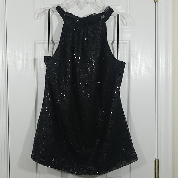Tahari Tops - Tahari Halter Sequin Blouse